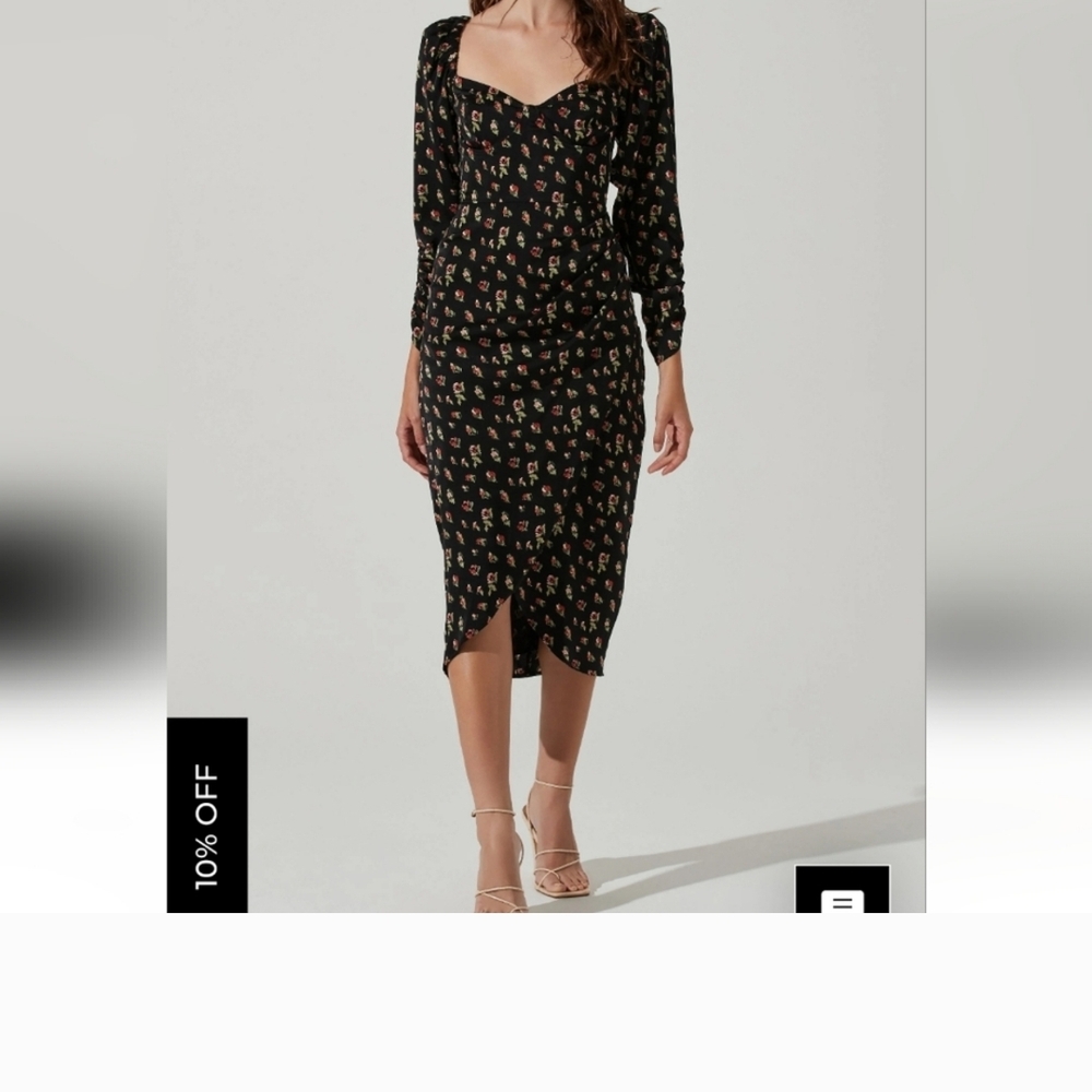 Floral Black Dress